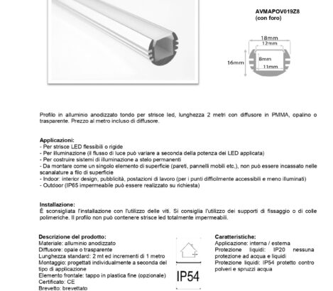 PROFILO ESTERNO TONDO + COVER