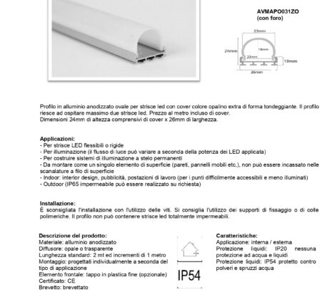 PROFILO ESTERNO OVALE NEON